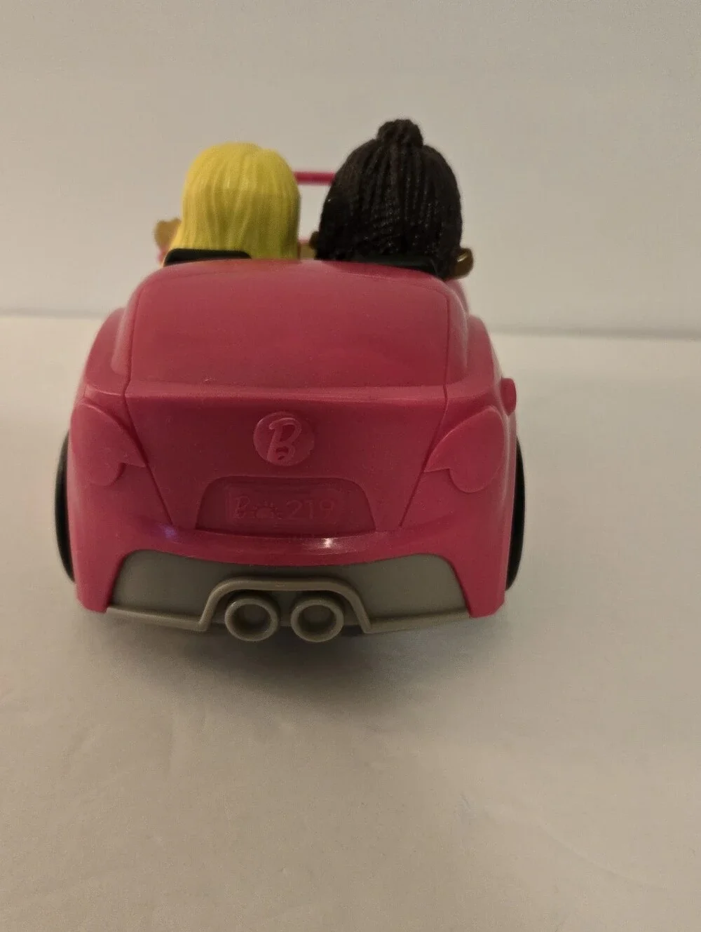Fisher Price Little People Barbie Pink Convertble Music/Sounds 2 Figures Works
